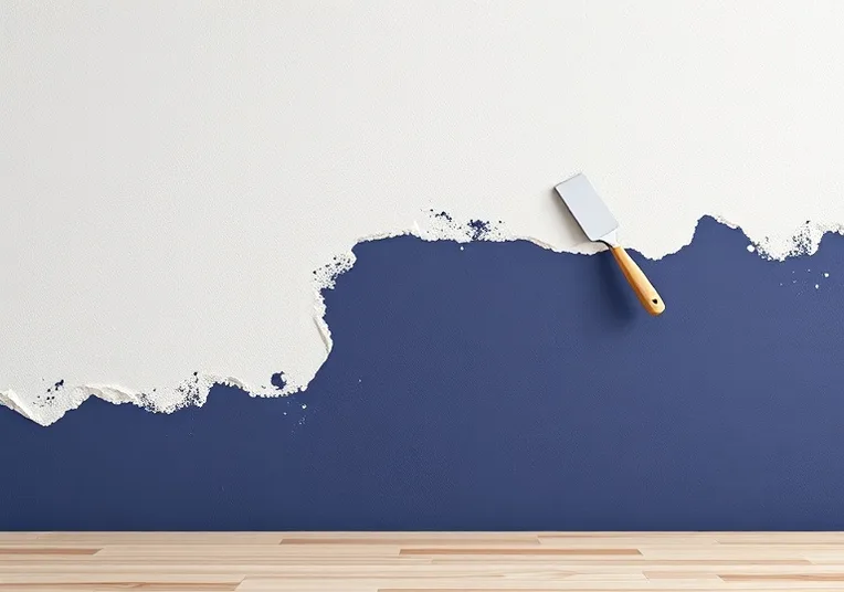 Application d'un enduit décoratif à la lisseuse sur un mur