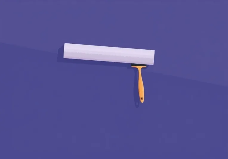 Pose de papier peint, rouleau et brosse à maroufler